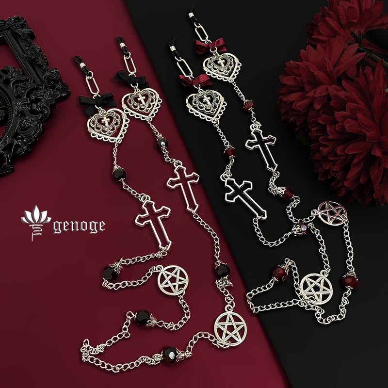 ゴシックメガネチェーン】眼鏡チェーン／グラスコード｜地雷系×量産型