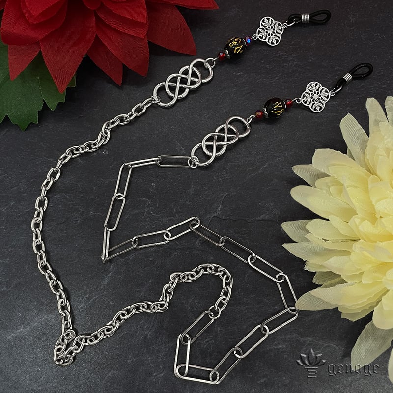 チャイナメガネチェーン】眼鏡チェーン／グラスコード｜中華×和風×大正