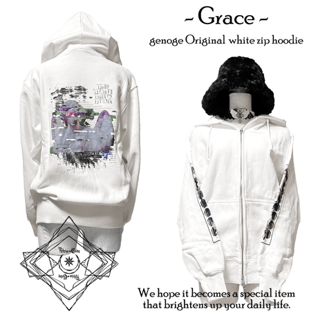 【残り1点】+ Grace +_ジップフーディー_S【在庫処分セール】