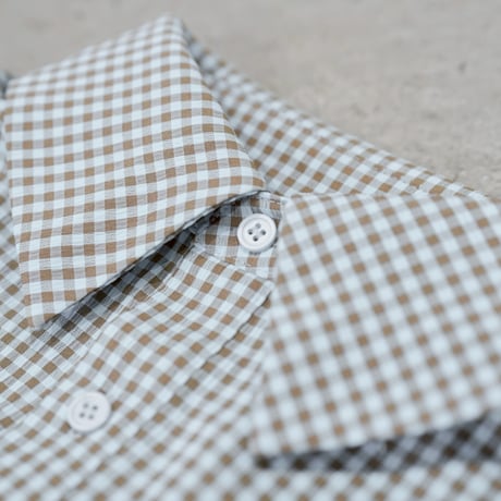 Gingham Shirt　Chocolate Mint