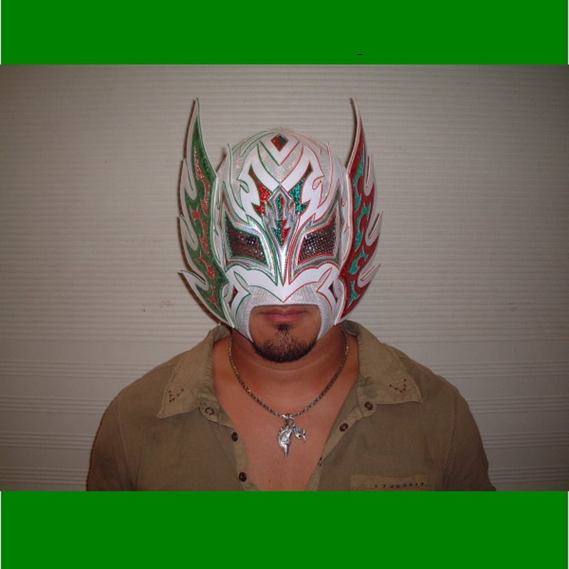 【プロレス　マスク】　サイン入り 受注生産】ツバサ試合用マスク LAGOCEAN製【本人着用済み・サイン入り