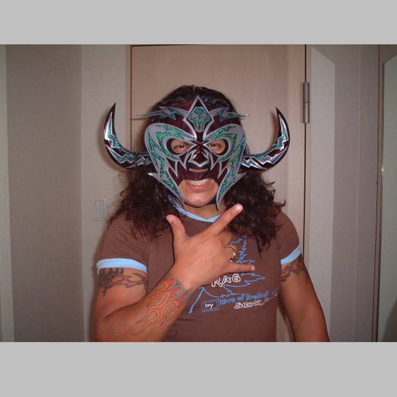 シコシス試合用マスク ブシオ製【本人使用済み・サイン入り