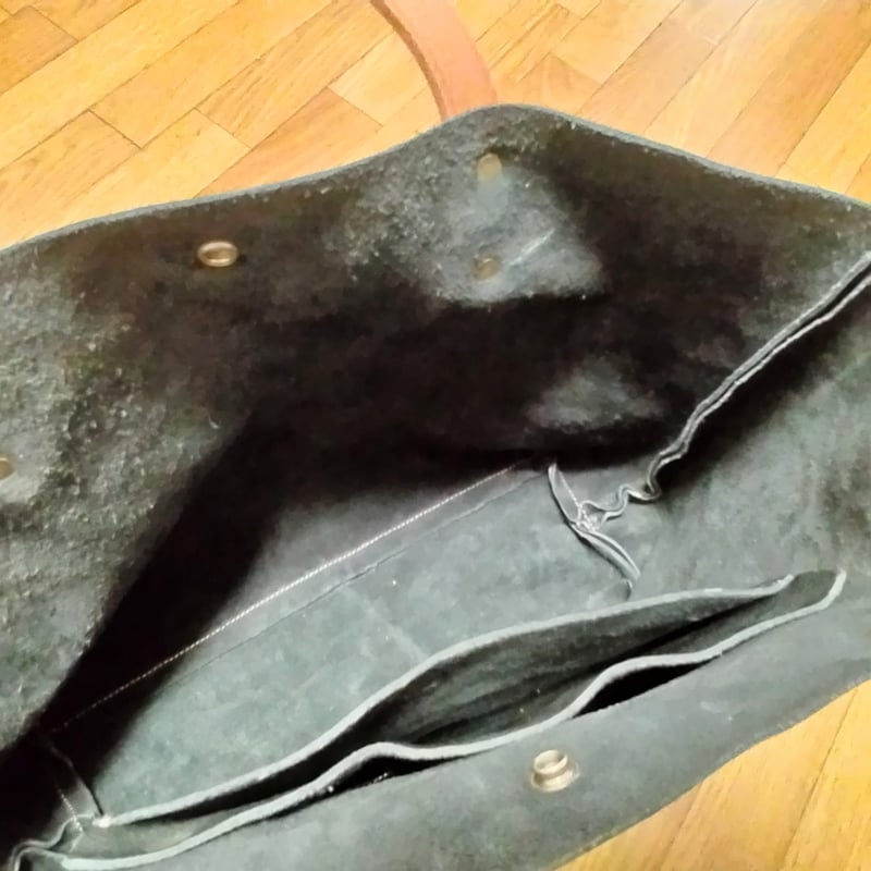 ハンドメイド トートバッグ ヌメ本革 クリーマー加工 ブラック