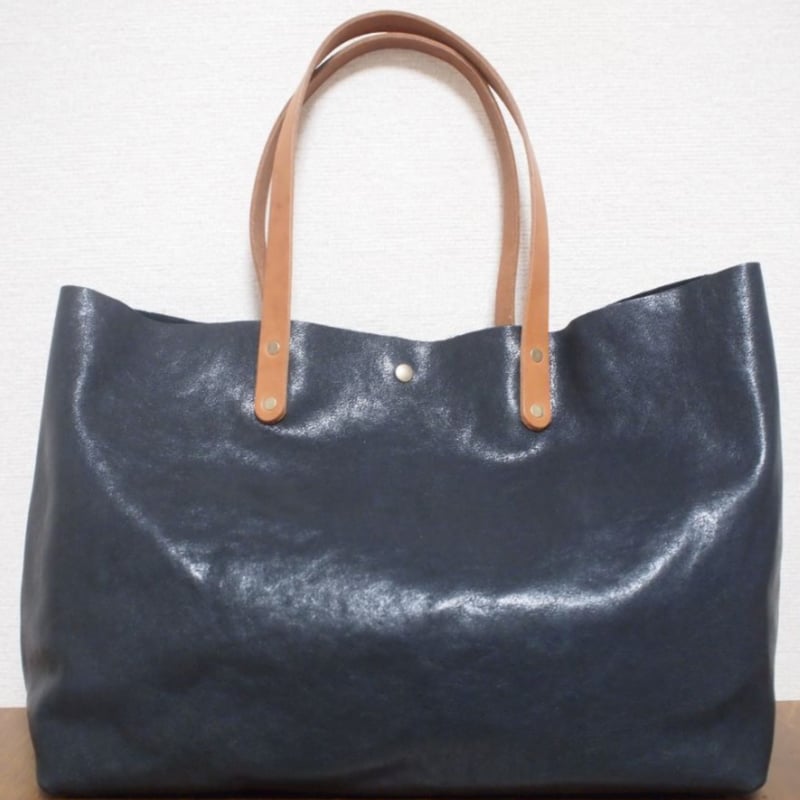 handmade ヌメ本革　トートバッグ　匠職人オリジナル ハンドメイド トートバッグ ヌメ本革 クリーマー加工 ブラック