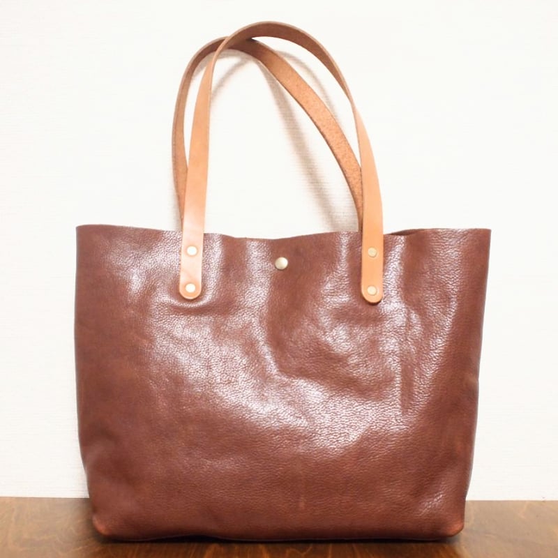 ハンドメイド ヌメ本革 トートバック クリーマー ブラウン 966 | Desire