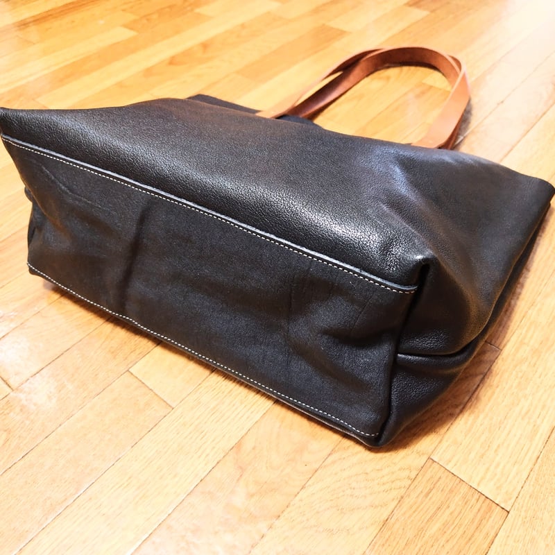 handmade ヌメ本革　トートバッグ　匠職人オリジナル ハンドメイド トートバッグ ヌメ本革 クリーマー加工 ブラック