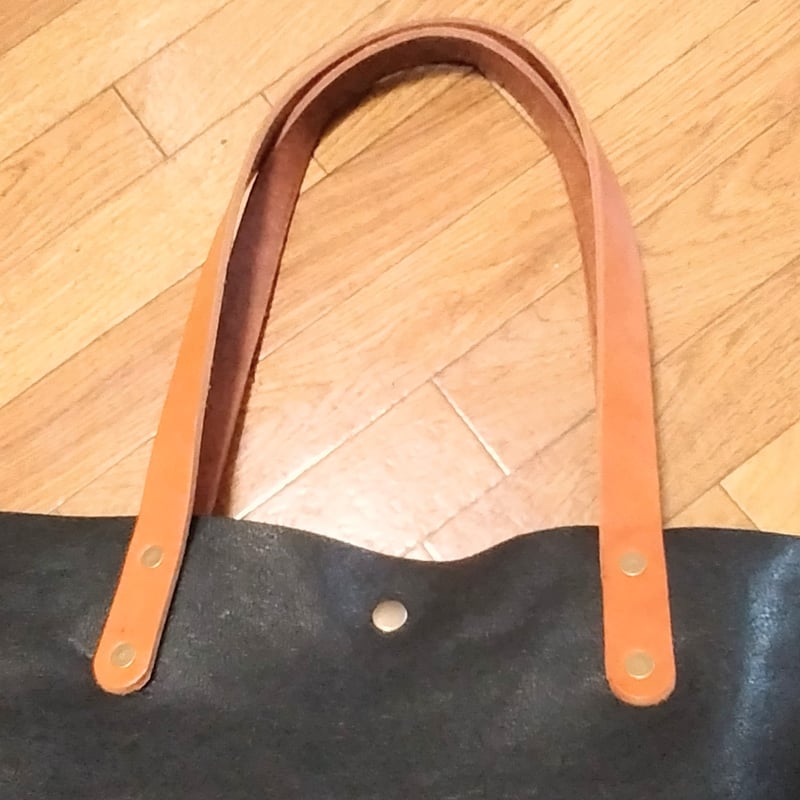 handmade ヌメ本革　トートバッグ　匠職人オリジナル ハンドメイド トートバッグ ヌメ本革 クリーマー加工 ブラック