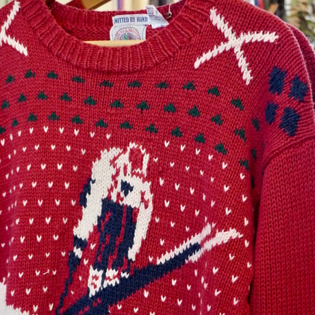 knit "knitted by hand"