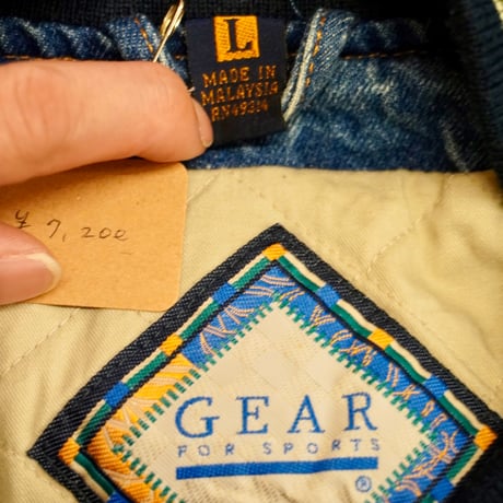 US NAVY denim stadium jacket