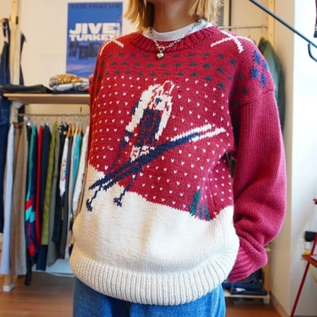 knit "knitted by hand"