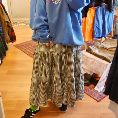gingham check skirt
