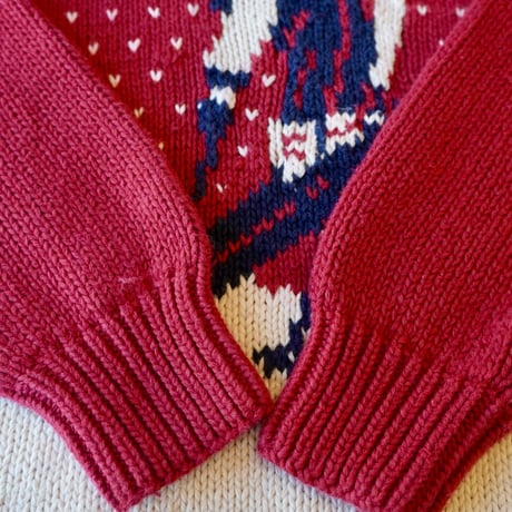 knit "knitted by hand"