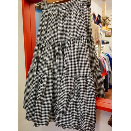 gingham check skirt