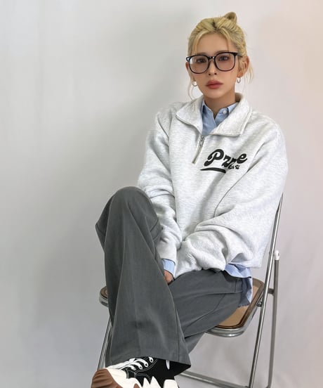 LOGO HALF ZIP SWEAT