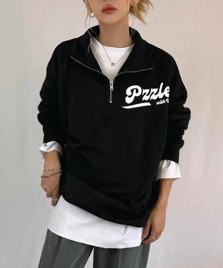 LOGO HALF ZIP SWEAT