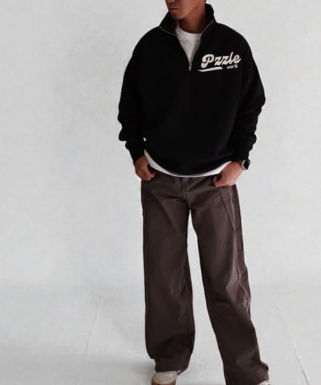 LOGO HALF ZIP SWEAT
