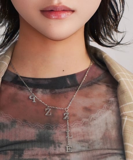 PZZLE DROP CHARM NECKLACE