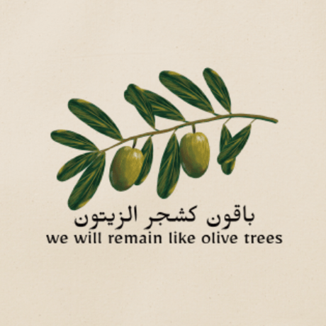 We will remain like olive trees" Tote（オリーブの木トート）