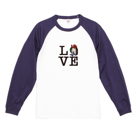 LOVE Heart of Falestin long sleeve raglan Tee（ラブ パレスチナの心 フルスリーブ・ラグランT）