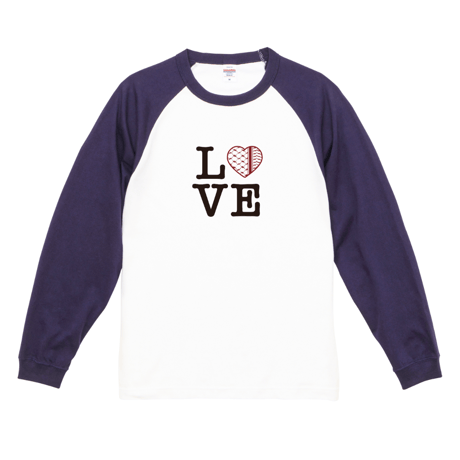 LOVE Keffiyeh Heart long sleeve raglan Tee（ラブ クフィーヤハート フルスリーブ・ラグランT）