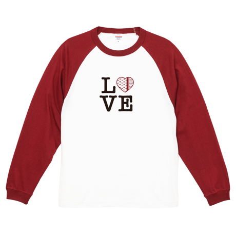 LOVE Keffiyeh Heart long sleeve raglan Tee（ラブ クフィーヤハート フルスリーブ・ラグランT）