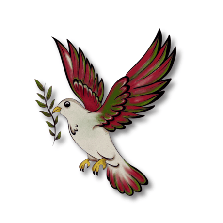 Bird of Freedom 自由の鳥  Tシャツ（ぴったりフィット）