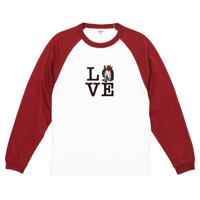 LOVE Heart of Falestin long sleeve raglan Tee（ラブ パレスチナの心 フルスリーブ・ラグランT）