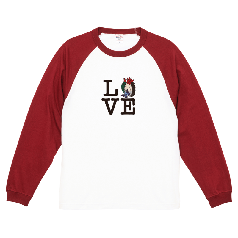 LOVE Heart of Falestin long sleeve raglan Tee（ラ