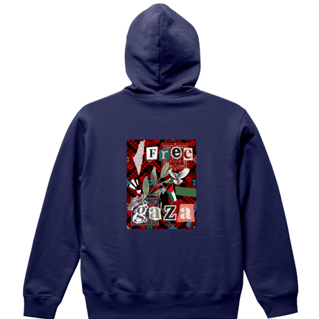 "Free Gaza"ジップアップ・パーカ（全3色）