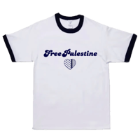 Free Palestine Keffiyeh Heart Tee（フリーパレスチナ・クフィーヤハートTシャツ）