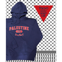 "TOKYO AGAINST GENOCIDE"パッチ付き／PALESTINE 1948 特注パーカー