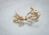 ［大］花挿 松竹梅　- 真鍮平織金銀 -