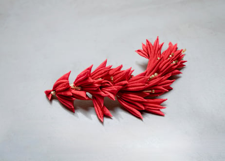 鶴の翼　- 正絹赤 -