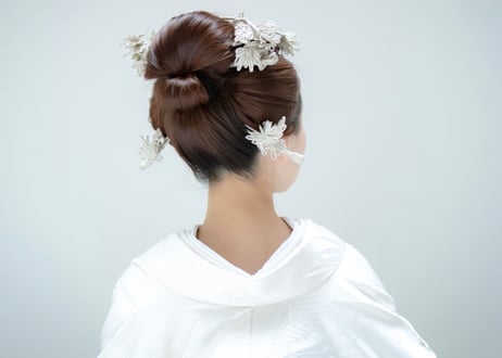 日本髪簪 鶴　- 銀 -