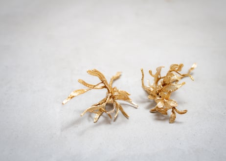 ［小］花挿 松竹梅　- 真鍮平織金銀よりどり3点 -