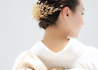 王冠リーフ　- 真鍮平織金 -