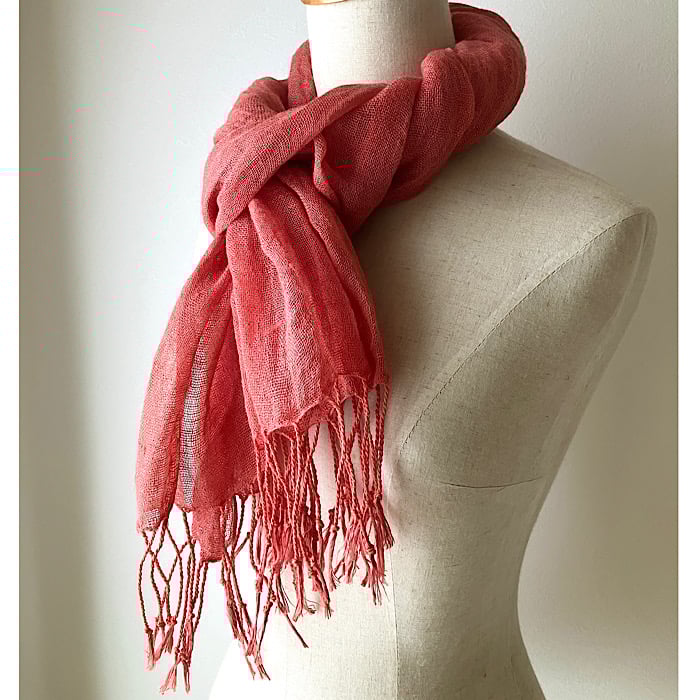 kitta 草木染め 茜染 ストール kitta 草木染め 茜染 ストール 草木染め・茜染め・オーガニック