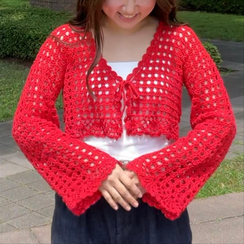 夏のさざなみカーディガンのレシピ | mai kuma's pattern shop