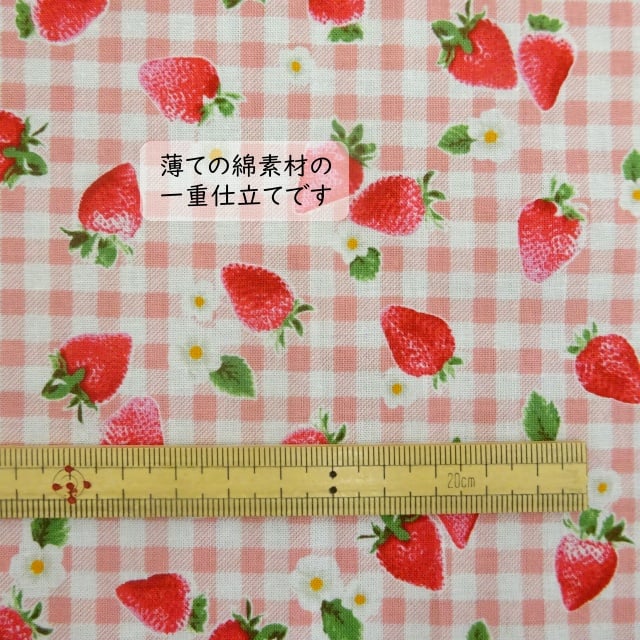 479 いちご　ショート　白地　チェック　ランチョンマット　40×50 給食袋 479 いちご ショート 白地 チェック ランチョンマット 40×50 給食袋 C