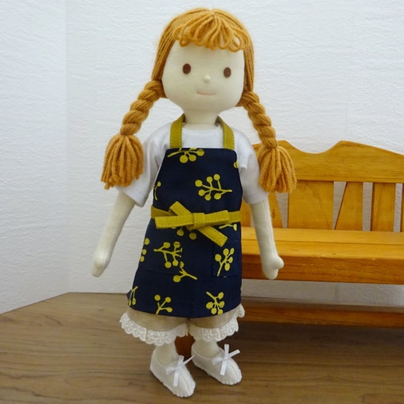 人形用 エプロン リトルツリー 紺 | ミックスジャム