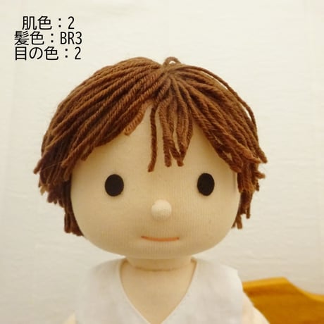 着せ替え人形 男の子 白 タンクトップ ショーツ 布人形 BR2-2 34cmサイズ