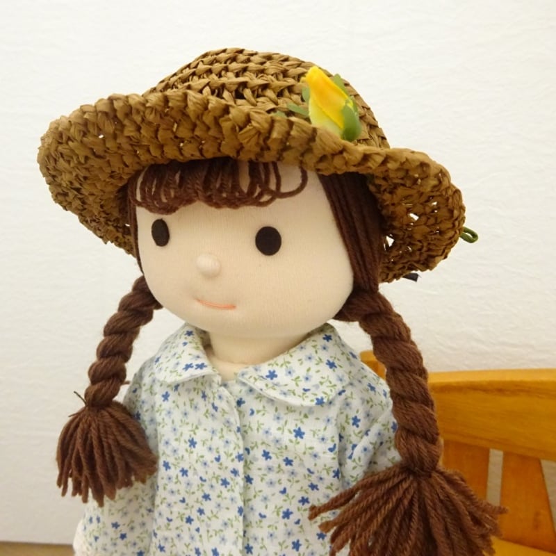 着せ替え人形 花柄ワンピース 麦わら風帽子 女の子 BR3-2 34cmサイズ