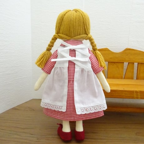 ギンガムチェック ワンピース 女の子 着せ替えセット LB7-1 28cmサイズ