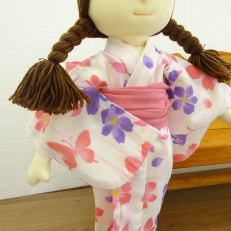 人形用 浴衣 浴衣と帯 花と蝶