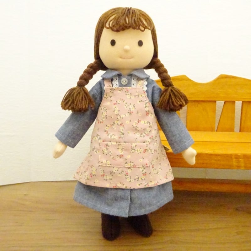 人形用 エプロン ピンク 小花柄 | ミックスジャム