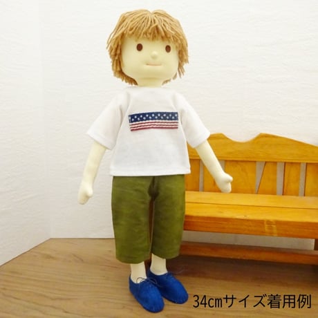 人形用 クロップドパンツ カーキグリーン