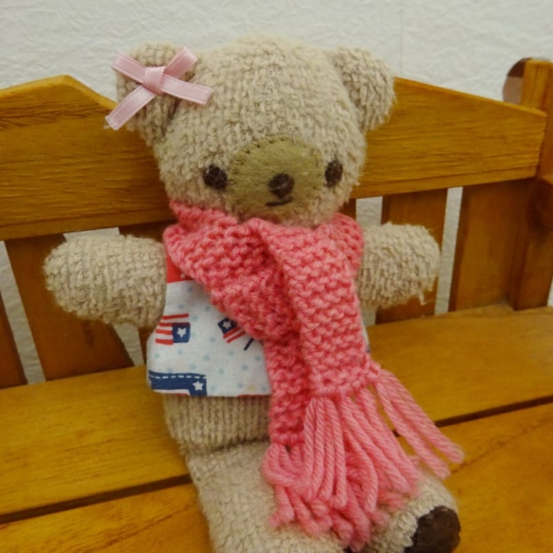 ドール用 フリンジ マフラー 25cm 30cm 赤 オレンジ ピンク 黄 青 緑