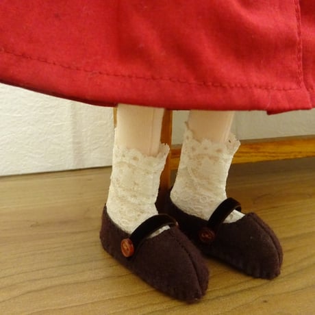 着せ替え人形 バラの刺繍 ワンピース 女の子 LB8-2 34cmサイズ