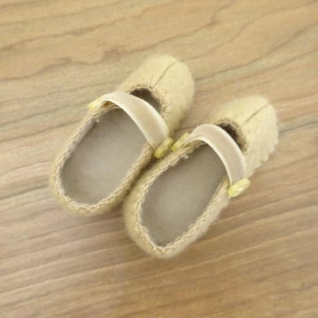 人形用 靴 ストラップ ベージュ ミックスジャム