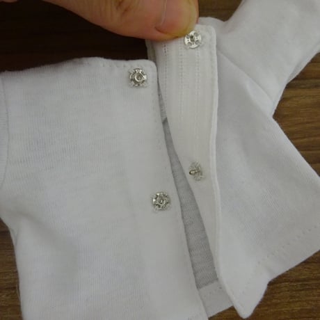 人形用 半袖Ｔシャツ 白 無地